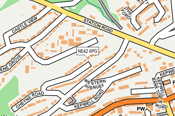 NE42 6PG map - OS OpenMap – Local (Ordnance Survey)