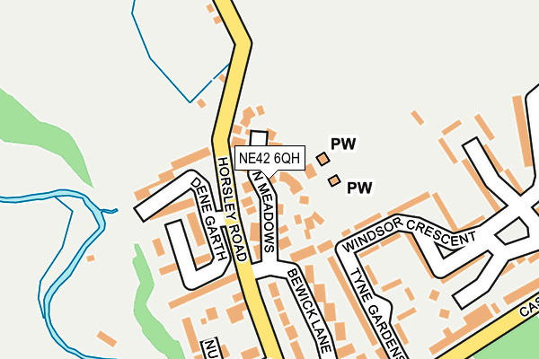 NE42 6QH map - OS OpenMap – Local (Ordnance Survey)