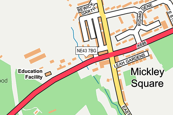 NE43 7BG map - OS OpenMap – Local (Ordnance Survey)