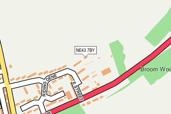 NE43 7BY map - OS OpenMap – Local (Ordnance Survey)