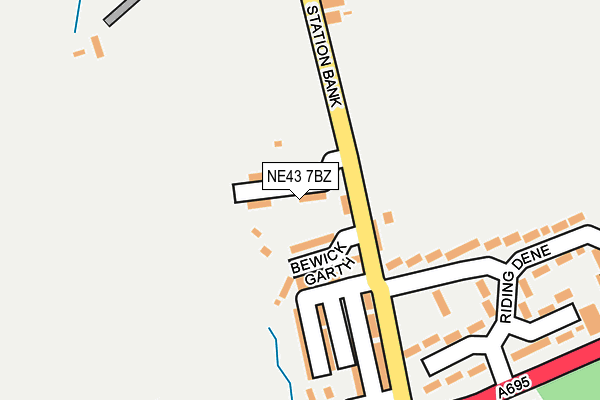 NE43 7BZ map - OS OpenMap – Local (Ordnance Survey)