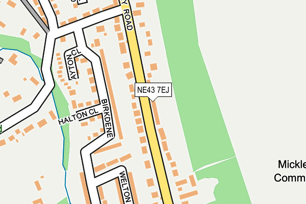 NE43 7EJ map - OS OpenMap – Local (Ordnance Survey)