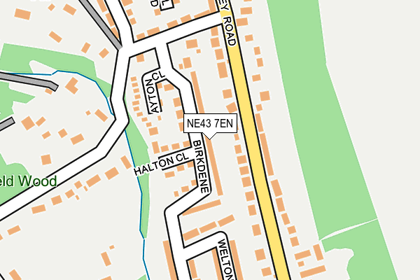 NE43 7EN map - OS OpenMap – Local (Ordnance Survey)