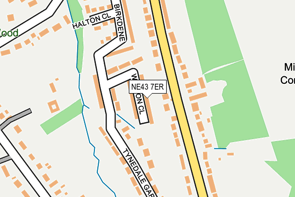 NE43 7ER map - OS OpenMap – Local (Ordnance Survey)