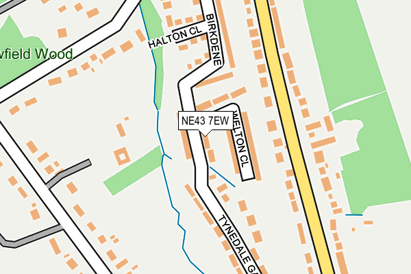NE43 7EW map - OS OpenMap – Local (Ordnance Survey)