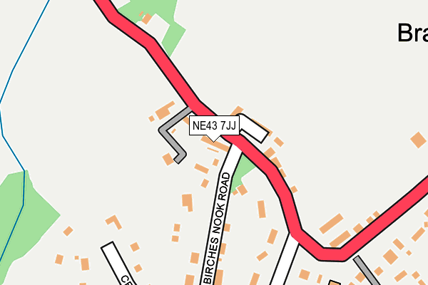 NE43 7JJ map - OS OpenMap – Local (Ordnance Survey)