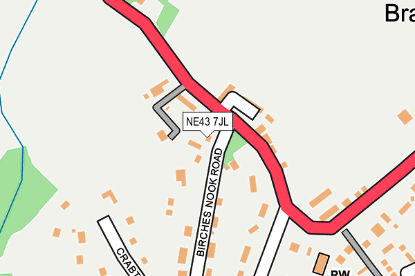 NE43 7JL map - OS OpenMap – Local (Ordnance Survey)