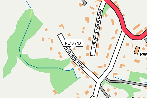 NE43 7NX map - OS OpenMap – Local (Ordnance Survey)