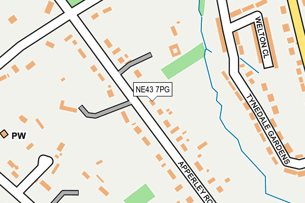 NE43 7PG map - OS OpenMap – Local (Ordnance Survey)