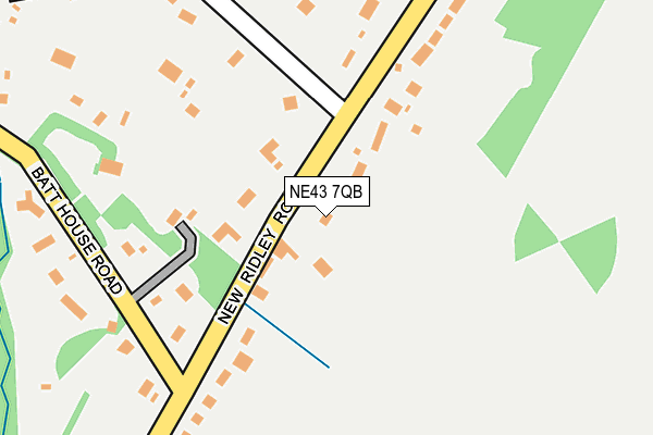 NE43 7QB map - OS OpenMap – Local (Ordnance Survey)