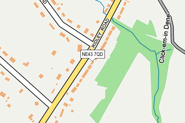 NE43 7QD map - OS OpenMap – Local (Ordnance Survey)
