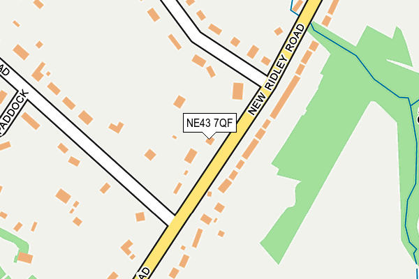 NE43 7QF map - OS OpenMap – Local (Ordnance Survey)