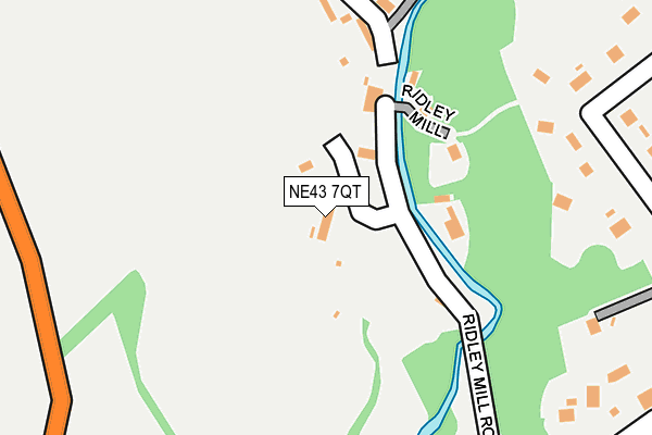 NE43 7QT map - OS OpenMap – Local (Ordnance Survey)