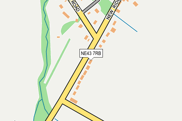 NE43 7RB map - OS OpenMap – Local (Ordnance Survey)