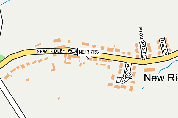 NE43 7RG map - OS OpenMap – Local (Ordnance Survey)