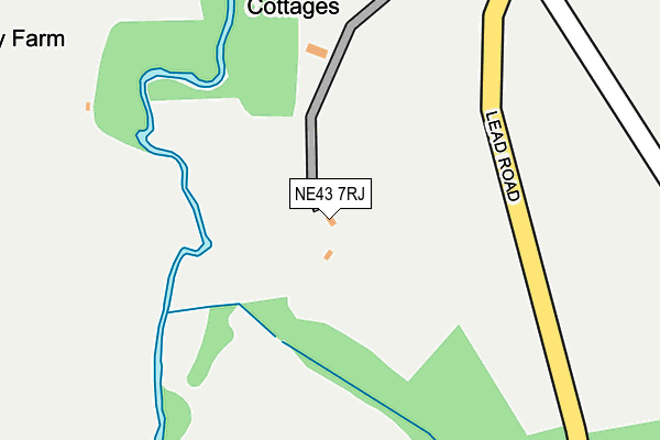 NE43 7RJ map - OS OpenMap – Local (Ordnance Survey)