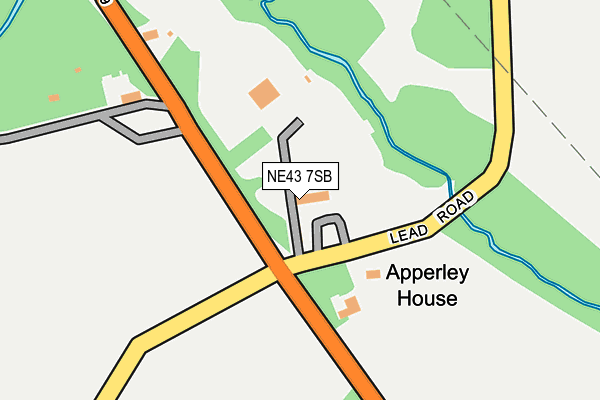 NE43 7SB map - OS OpenMap – Local (Ordnance Survey)
