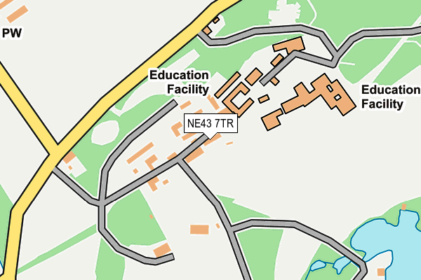 NE43 7TR map - OS OpenMap – Local (Ordnance Survey)