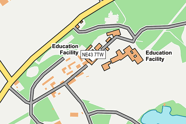 NE43 7TW map - OS OpenMap – Local (Ordnance Survey)