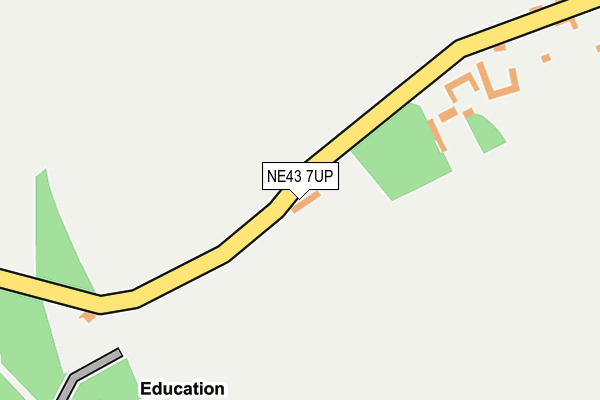 NE43 7UP map - OS OpenMap – Local (Ordnance Survey)