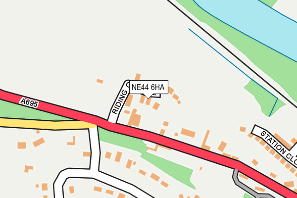 NE44 6HA map - OS OpenMap – Local (Ordnance Survey)