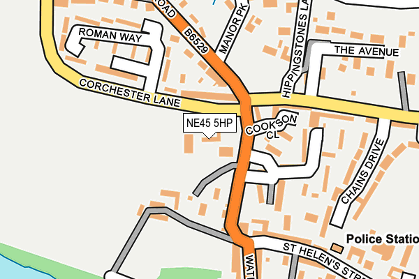 NE45 5HP map - OS OpenMap – Local (Ordnance Survey)