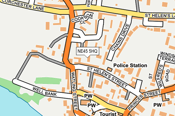 NE45 5HQ map - OS OpenMap – Local (Ordnance Survey)