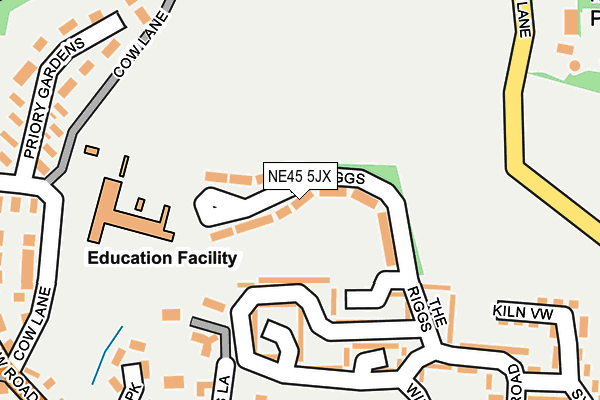 NE45 5JX map - OS OpenMap – Local (Ordnance Survey)