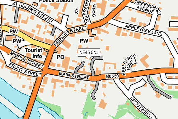 NE45 5NJ map - OS OpenMap – Local (Ordnance Survey)