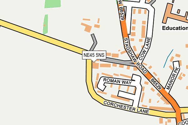 NE45 5NS map - OS OpenMap – Local (Ordnance Survey)