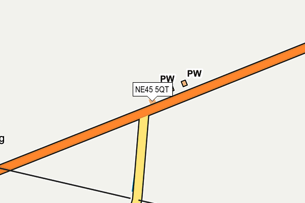 NE45 5QT map - OS OpenMap – Local (Ordnance Survey)