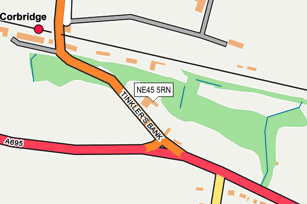 NE45 5RN map - OS OpenMap – Local (Ordnance Survey)