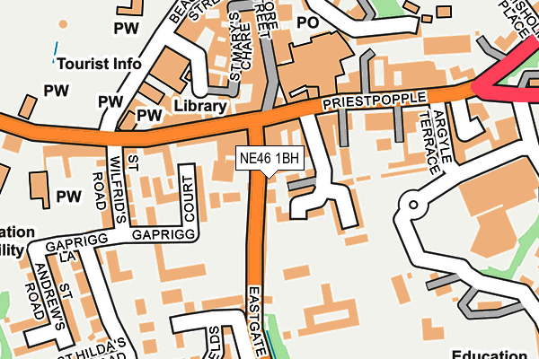 Map of THE BODYWORK CENTRE LIMITED at local scale