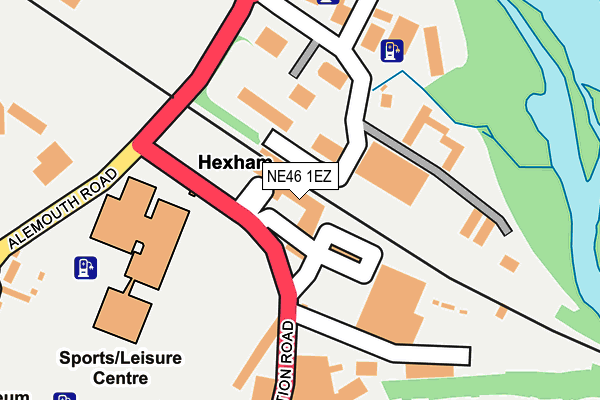 Map of THE STATION INN HEXHAM LTD at local scale