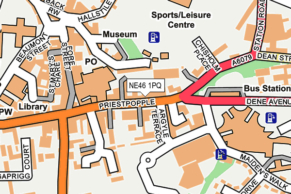 Map of HEXHAM TAKEAWAY LIMITED at local scale