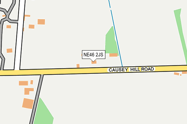 NE46 2JS map - OS OpenMap – Local (Ordnance Survey)