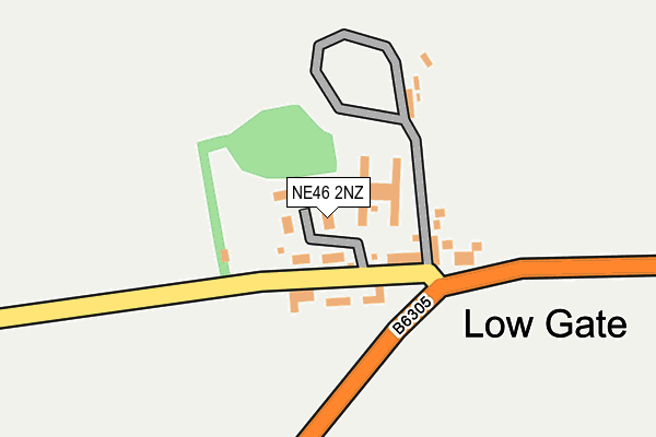 NE46 2NZ map - OS OpenMap – Local (Ordnance Survey)