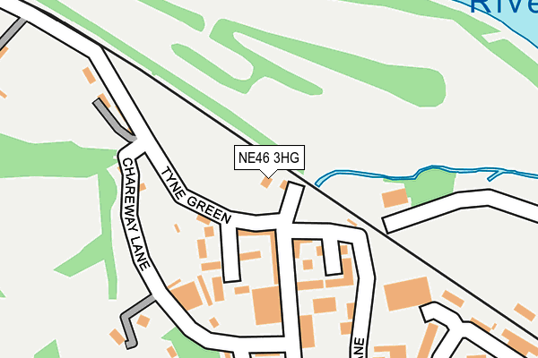 NE46 3HG map - OS OpenMap – Local (Ordnance Survey)