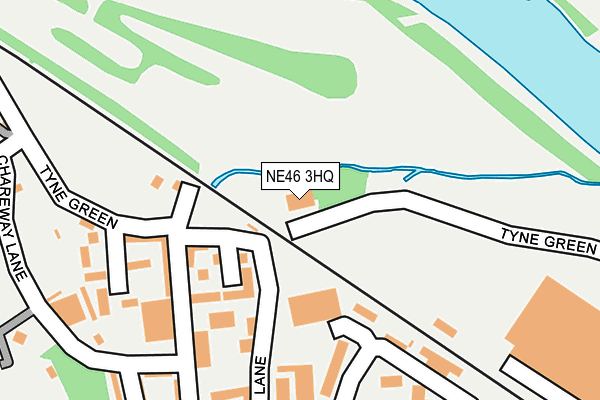 NE46 3HQ map - OS OpenMap – Local (Ordnance Survey)