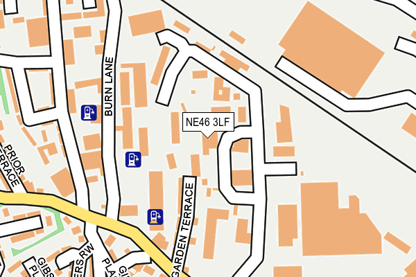 NE46 3LF map - OS OpenMap – Local (Ordnance Survey)