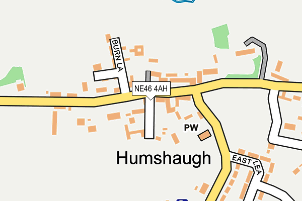 NE46 4AH map - OS OpenMap – Local (Ordnance Survey)