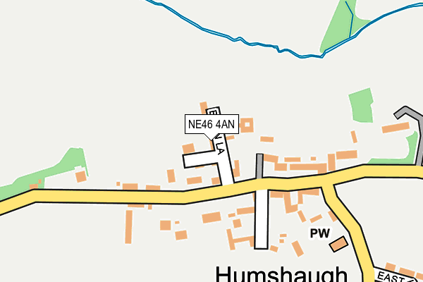 NE46 4AN map - OS OpenMap – Local (Ordnance Survey)