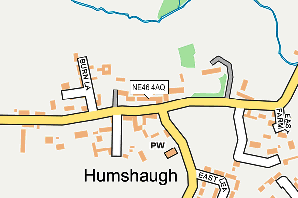 NE46 4AQ map - OS OpenMap – Local (Ordnance Survey)