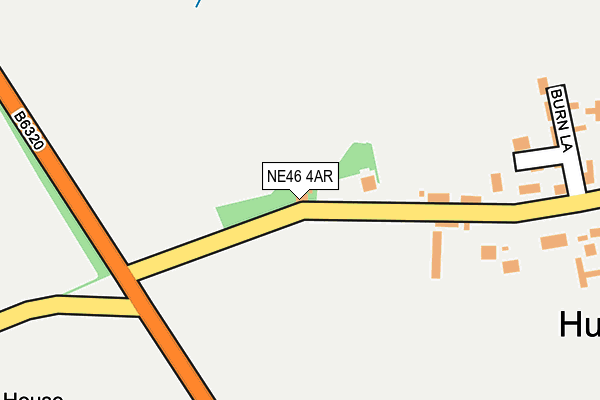 NE46 4AR map - OS OpenMap – Local (Ordnance Survey)