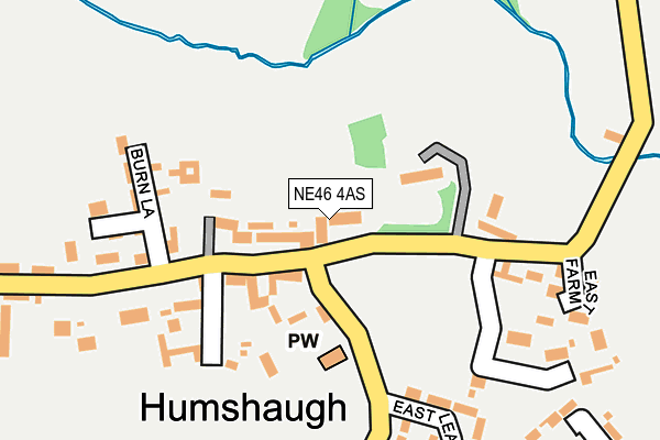 NE46 4AS map - OS OpenMap – Local (Ordnance Survey)