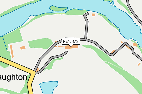 NE46 4AY map - OS OpenMap – Local (Ordnance Survey)