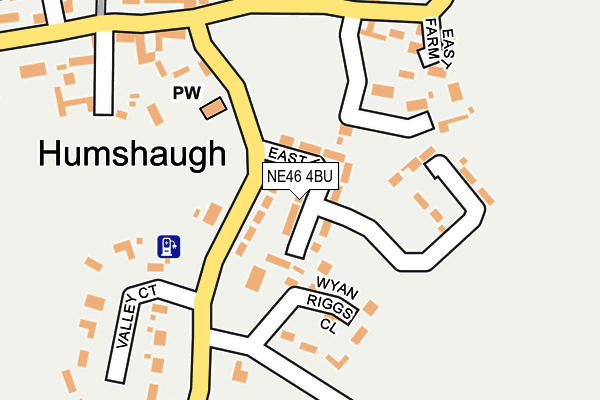 NE46 4BU map - OS OpenMap – Local (Ordnance Survey)