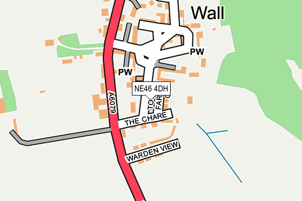 NE46 4DH map - OS OpenMap – Local (Ordnance Survey)