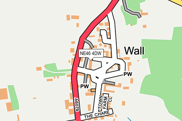 NE46 4DW map - OS OpenMap – Local (Ordnance Survey)