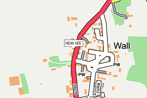 NE46 4EE map - OS OpenMap – Local (Ordnance Survey)